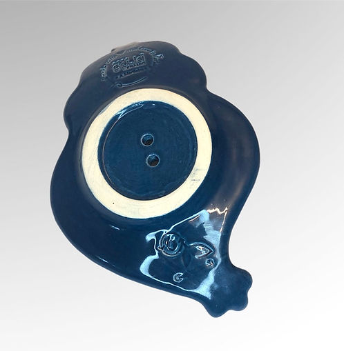 Porte savon céramique "coeur de Viana bleu"