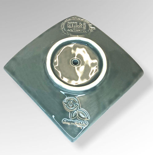 Porte savon céramique "Le carré vert"