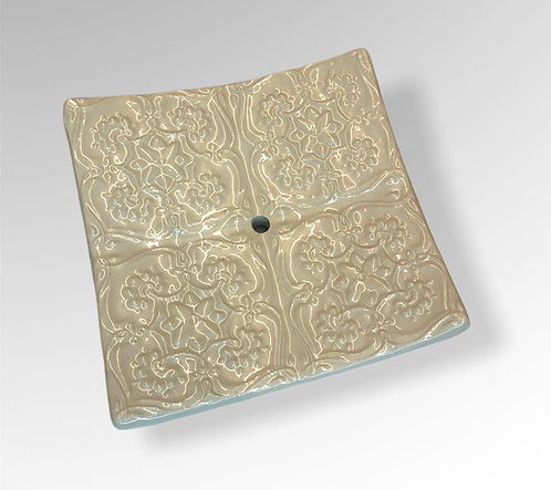 Porte savon céramique "Le carré blanc"