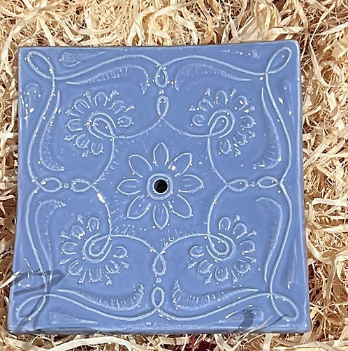 Porte savon céramique "Le carré Violet"