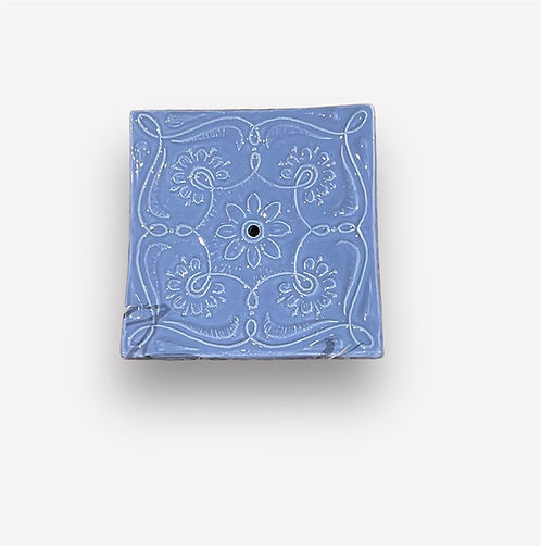 Porte savon céramique "Le carré Violet"