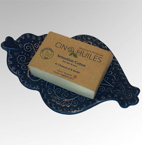 Seifenhalter Keramik "Herz von Viana blau"